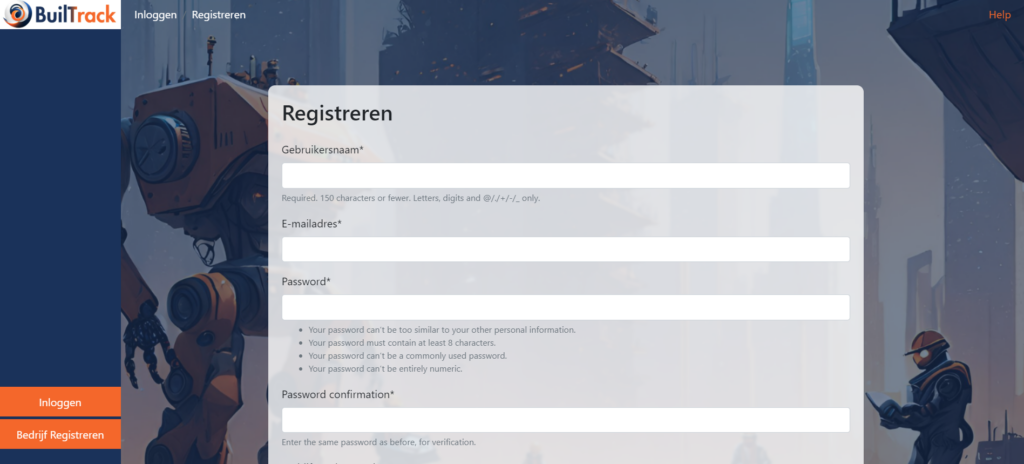 Beheerdersregistratieproces